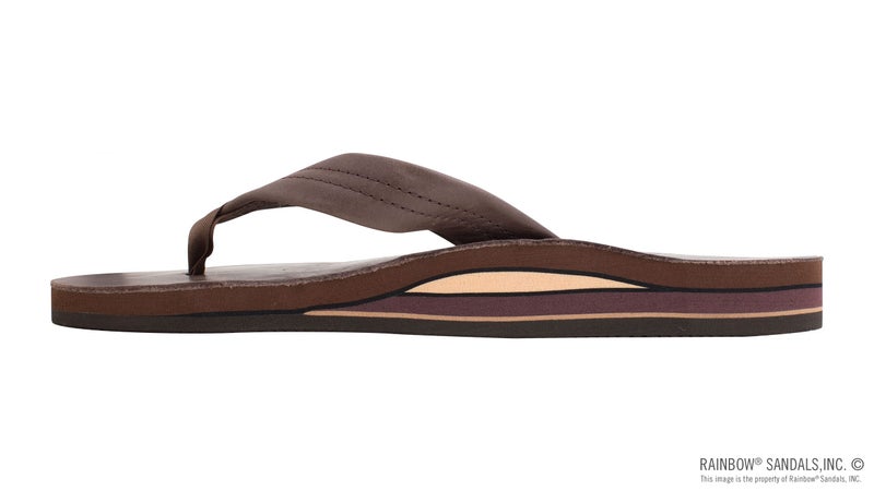 Rainbow Sandals Women's Double Layer Premier Leather Sandals w/Arch Support, Mocha, Ladies Medium / 6.5-7.5 B(M) US - Image 2